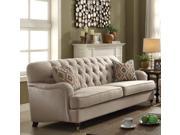 1PerfectChoice Alianza Contemporary Beige Fabric Sofa