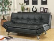 1PerfectChoice Dilleston Collection Black Futon Sofa Bed