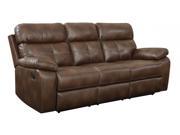 1PerfectChoice Damiano Casual Brown Faux Leather Reclining Sofa
