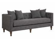 1PerfectChoice Ellery Grey Tweed like Menswear Low Arm profile Sofa Couch