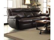 1PerfectChoice Macpherson Cocoa Bean Top Grain Leather Match Motion Sofa Couch