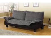 1PerfectChoice Dark Grey Brown Microfiber Futon Sofa Bed
