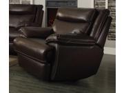 1PerfectChoice Macpherson Cocoa Bean Top Grain Leather Match Glider Recliner Chair