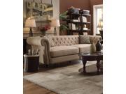 1PerfectChoice Trivellato Oatmeal Linen Sofa couch with 2 Pillows