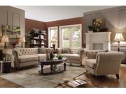 1PerfectChoice Trivellato 3 PCS Oatmeal Linen Living Room Sofa Set
