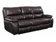 1PerfectChoice Willemse Dark Brown Breathable Leatherette Motion Sofa Couch