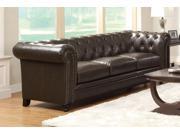 1PerfectChoice Roy Dark Brown Traditional Button Tufted Sofa