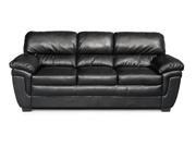 1PerfectChoice Fenmore Black Split Back Leather Like Sofa