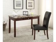 1PerfectChoice Sydney Brown Faux Marble Espresso Pu 2Pc Pack Desk Chair