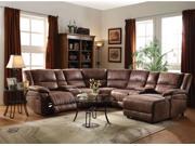 1PerfectChoice Zanthe II 5Pcs Brown Home Theater Reclining Sofa Sectional
