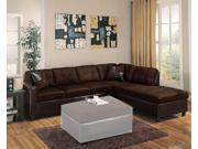 1PerfectChoice Milano Chocolate Reversible Sectional Sofa with Chaise