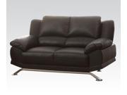 1PerfectChoice Maigan Black Bonded Leather Match Loveseat