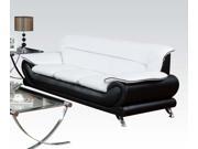 1PerfectChoice Orel Black White Bonded Leather Sofa