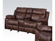 1PerfectChoice Dyson Light Brown Microfiber Motion Loveseat With Console