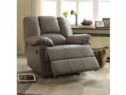1PerfectChoice Oliver Gray Leather Aire Motion Glider Recliner