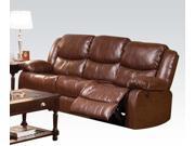 1PerfectChoice Fullerton Brown Bonded Leather Reclining Sofa