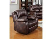 1PerfectChoice Zanthe Brown Polished Microfiber Recliner Chair