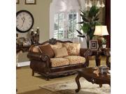 1PerfectChoice Remington Traditional Cherry Bonded Leather Loveseat
