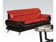 1PerfectChoice Orel Black Red Bonded Leather Sofa