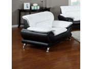 1PerfectChoice Orel Black White Bonded Leather Chair