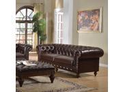 1PerfectChoice Shantoria Dark Brown Bonded Leather Sofa
