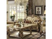 1PerfectChoice Vendome Gold Patina Loveseat with Pillows
