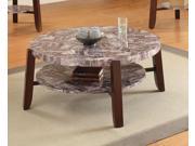 1PerfectChoice Lilith Faux Marble Cherry Coffee Table