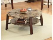 1PerfectChoice Lilith Faux Marble Cherry Coffee Table