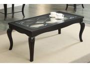 1PerfectChoice Sharlie Black Clear Glass Coffee Table