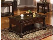 1PerfectChoice Anondale Cherry Glass Top Coffee Table with Drawers