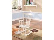 1PerfectChoice Kloris Collection Youth Kids Children Cute Wood Rocking Chair In White Finish