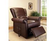 1PerfectChoice Emari Comfort Recliner Chair Power Lift Wall Hugger Massage Brown PU