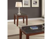 1PerfectChoice Faymoor Limestone Marble Walnut End Table