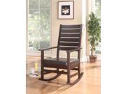 1PerfectChoice Kloris Transitional Rocking Chair White With Comfort PU Leather Seat In Cappuccino