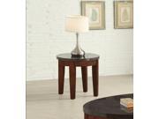 1PerfectChoice Faymoor Limestone Marble Walnut End Table