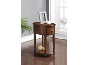 1PerfectChoice Peniel Dark Oak Side Table With Drawer Shelf