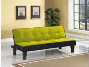 1PerfectChoice Hamar Simple Living Room Adjustable Sofa Bed Futon Flannel Fabric Color Green Option