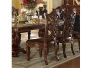 1PerfectChoice Vendome Set Of 2 Elegant Dining PU Seat Side Chair Accent Carved Detail Cherry