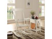 1PerfectChoice Arlo Collection Transitional Living Room Accent Rocking Chair Wood In White