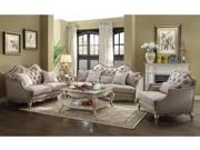 1PerfectChoice Chelmsford 3PC Elegant Sofa Loveseat Chair Couch Set Tufted Beige Antique Taupe