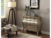 1PerfectChoice Vanas Elegant Hallway Console Sofa Table Bombay Chest 3 Storage Drawers Silver