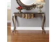 1PerfectChoice Bayley Hallway Entrway Console Sofa Table Bronze Taupe Accent Mirror Optional