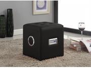 1PerfectChoice Laila Contemporary Sound PU Lounge Ottoman With Bluetooth Speaker 3 Color Options