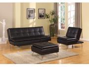1PerfectChoice Frasier Occasional Adjustable Sofa Bed Futon Couch Sleeper Black PU Leather New