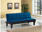 1PerfectChoice Hamar Simple Living Room Adjustable Sofa Bed Futon Flannel Fabric Color Blue Option