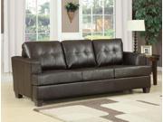 1PerfectChoice Platinum Modern Sofa 3 Seater Pull Out Queen Sleeper Tufted Brown Bonded Leather