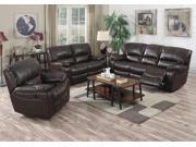 1PerfectChoice Kimberly 3PCS Power Motion Recliner Sofa Loveseat Chair Plush Brown Leather Aire