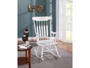 1PerfectChoice Kloris Collection Transitional Living Room Rocking Chair Wood In White Finish