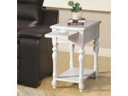 1PerfectChoice Alina Ivory Side Table With Tray Bottom Shelf