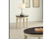 1PerfectChoice Faymoor Limestone Marble Antique White End Table